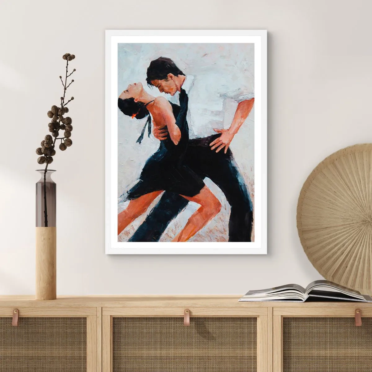Poster in einem weißen Rahmen - Tango meiner Träume und Träume - 70x100 cm