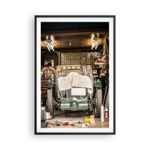 Poster in einem schwarzem Rahmen - Zurück in die Vergangenheit - 61x91 cm