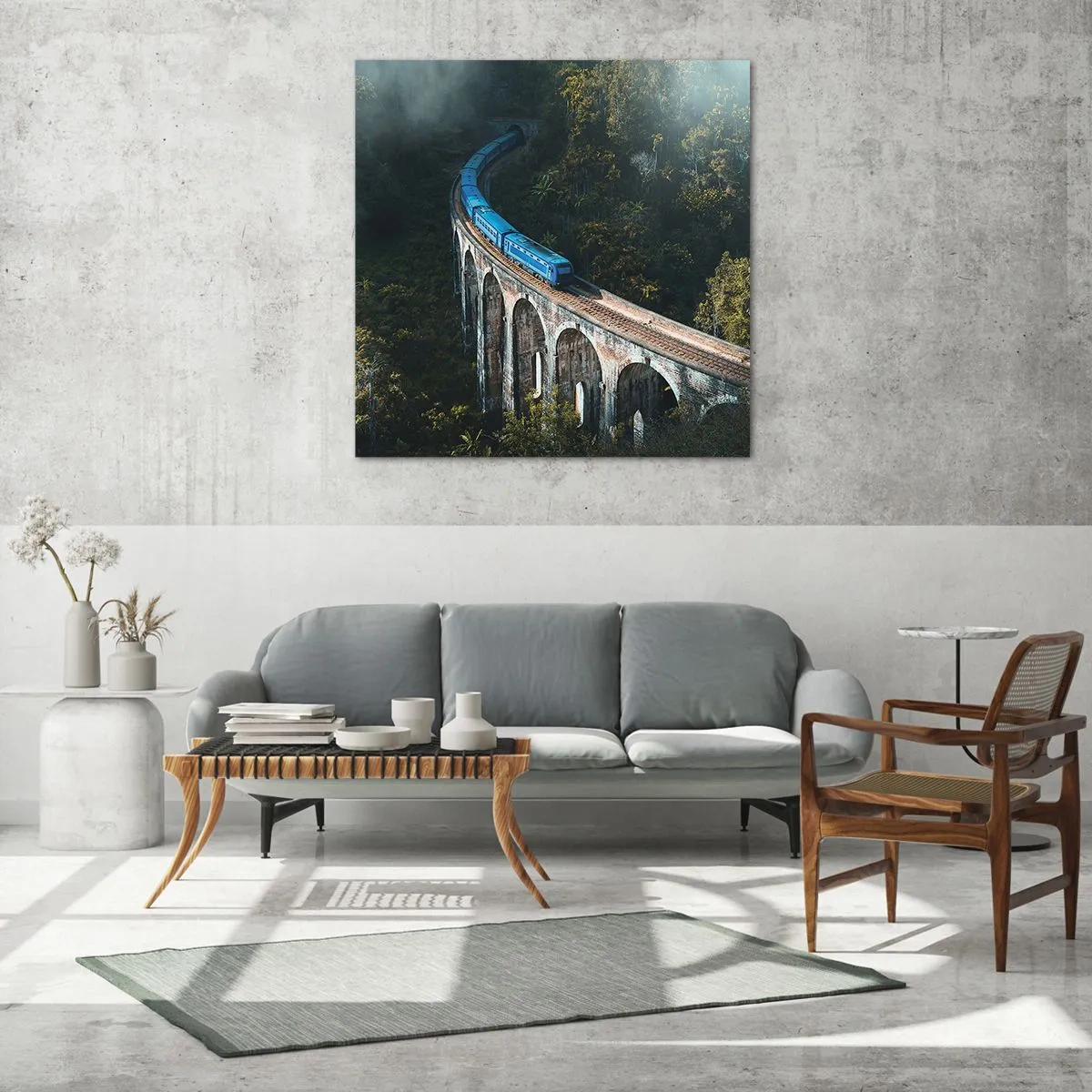 Glasbild - Bild auf glas - Neigung zur Natur - 70x70 cm