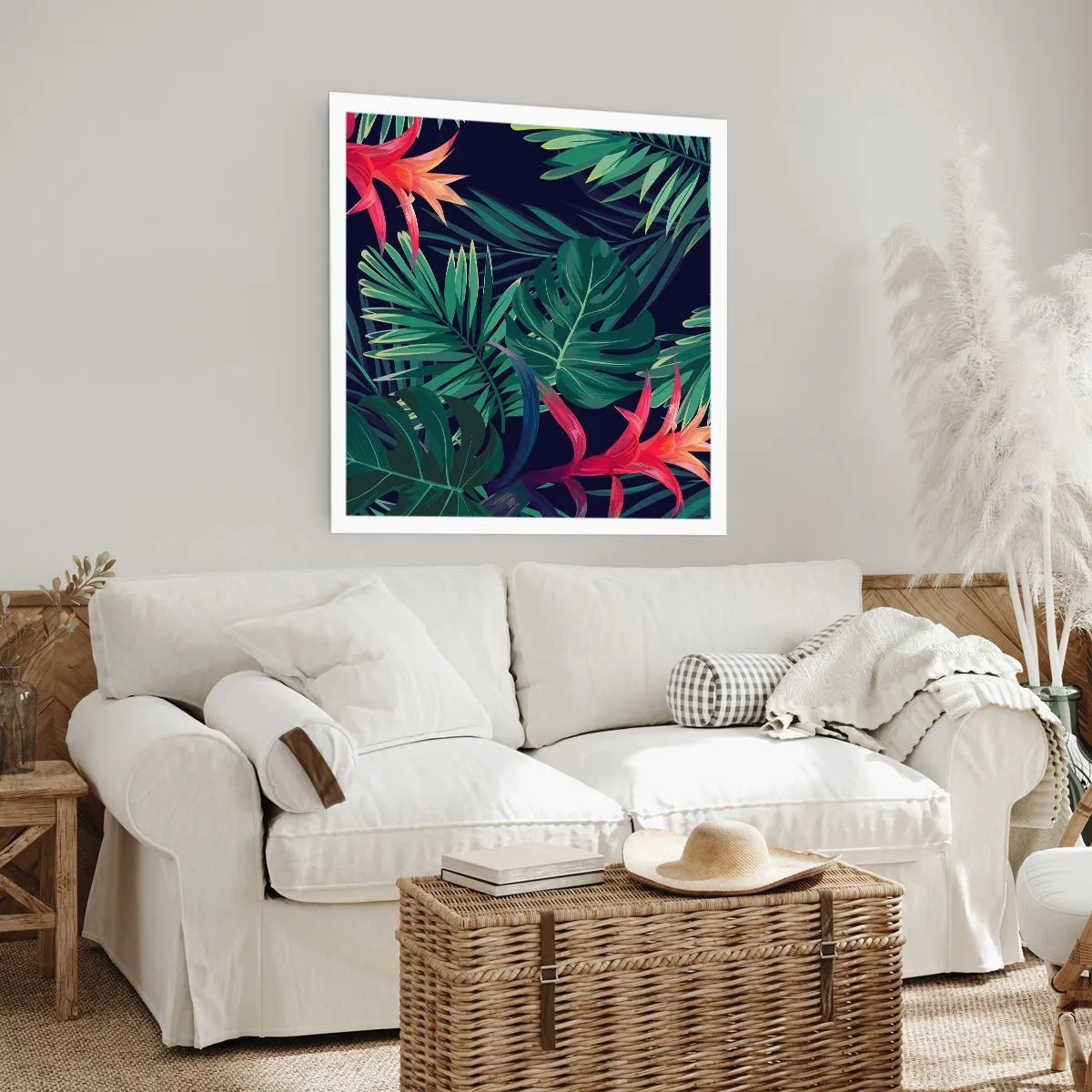 Poster - Im Grünen in Flammen gehen - 40x40 cm