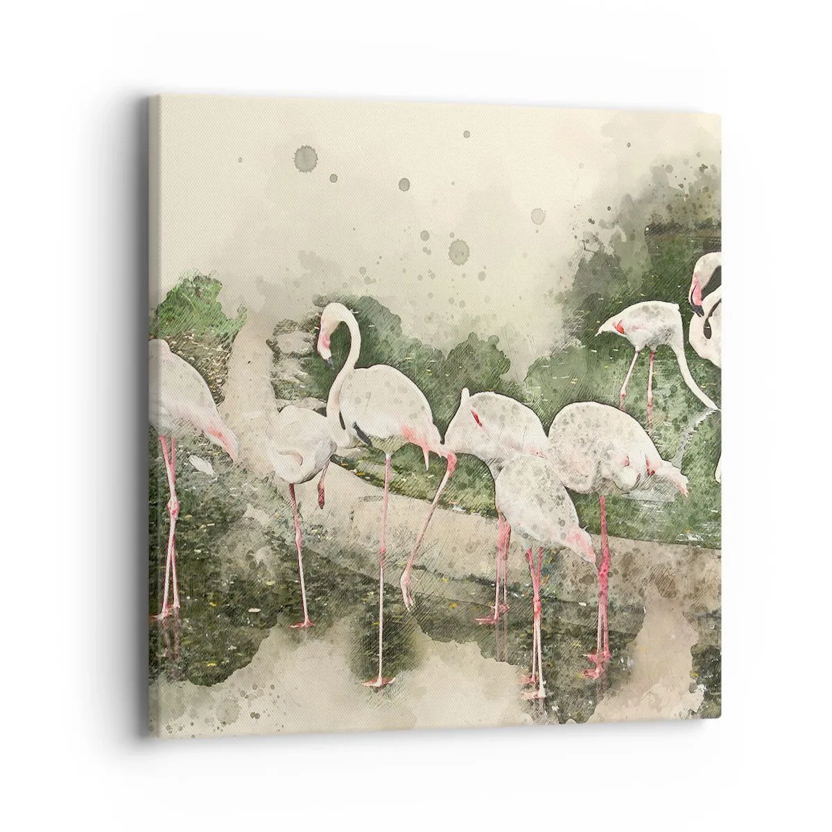 Bild auf Leinwand - Leinwandbild - Exotischer Traum - 40x40 cm