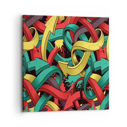 Bild auf Leinwand - Leinwandbild - Welcher Weg zum Ziel? - 70x70 cm