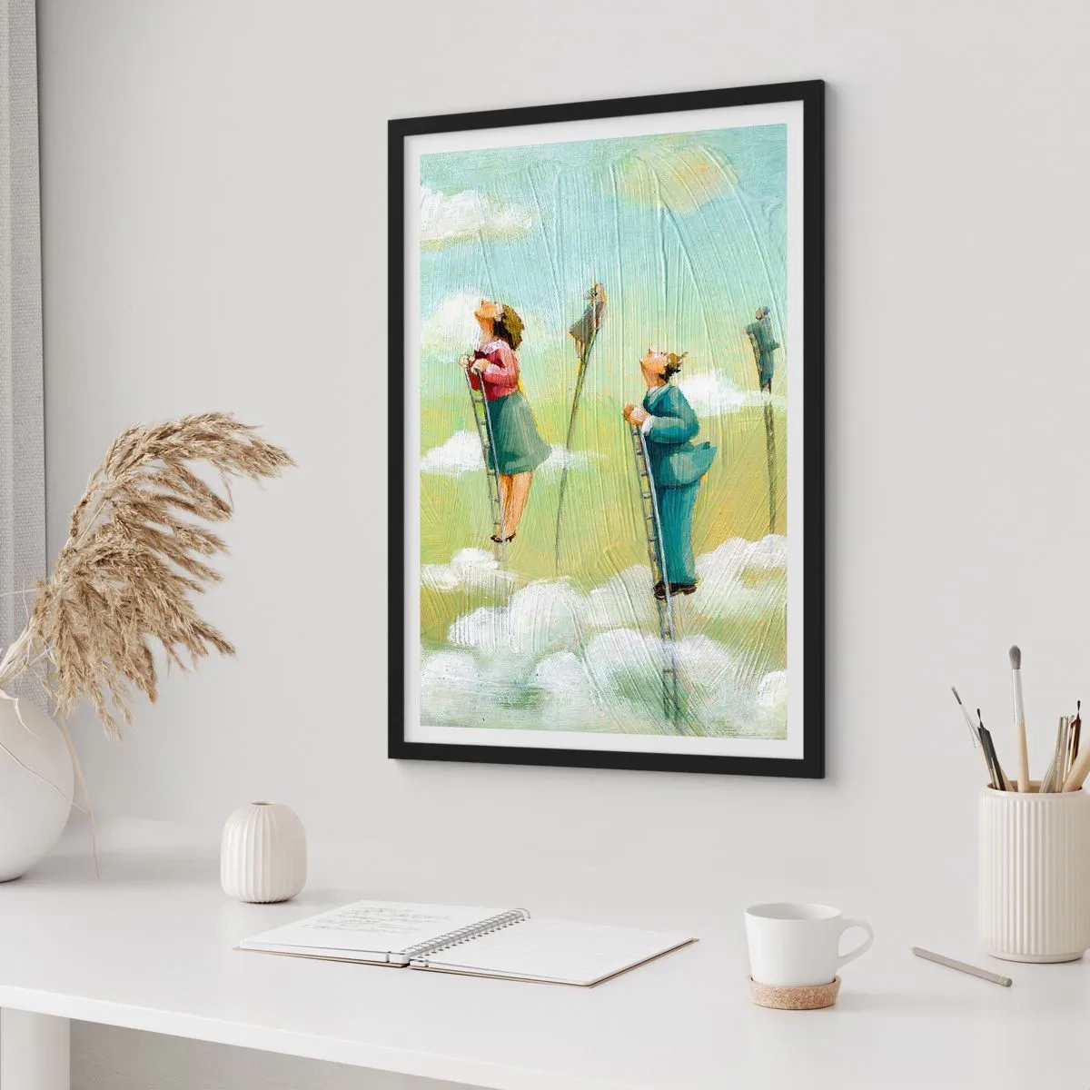 Poster in einem schwarzem Rahmen - Hinter deinem Traum - 30x40 cm