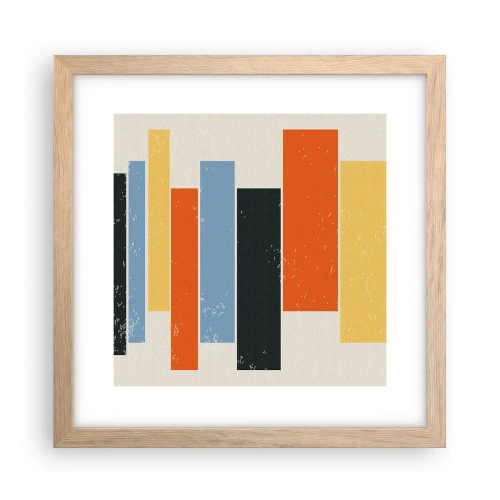 Poster in einem Rahmen aus heller Eiche - Musiknotation - 30x30 cm