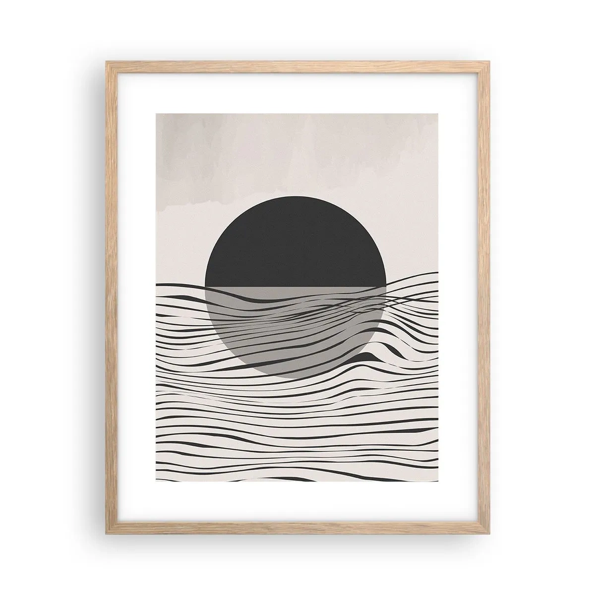 Poster in einem Rahmen aus heller Eiche - Halbe Komposition - 40x50 cm