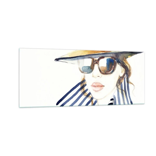 Glasbild - Bild auf glas - Florida heißt Sie willkommen! - 100x40 cm