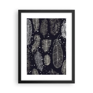 Poster in einem schwarzem Rahmen - Gefiederte Spitze - 30x40 cm