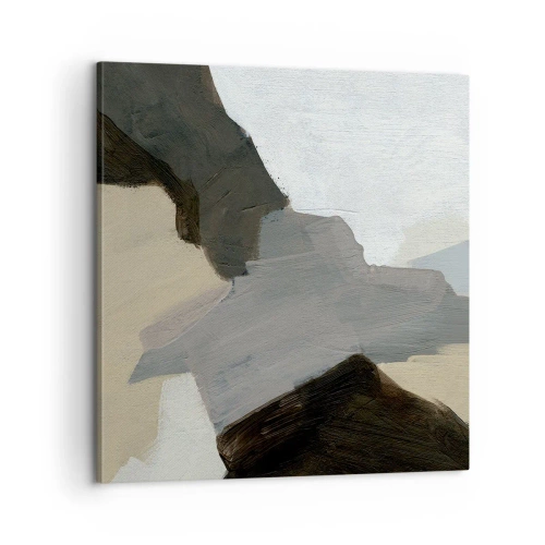 Bild auf Leinwand - Leinwandbild - Abstraktion: Scheideweg des Graus - 60x60 cm