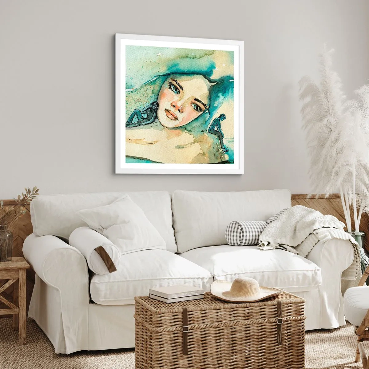 Poster in einem weißen Rahmen - Bin ich blau? - 30x30 cm