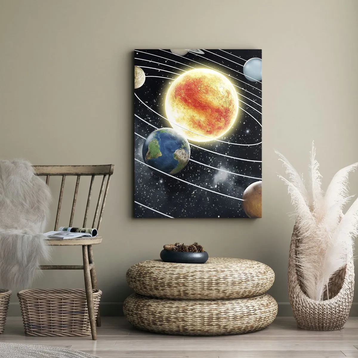 Bild auf Leinwand - Leinwandbild - Kosmischer Tanz - 55x100 cm