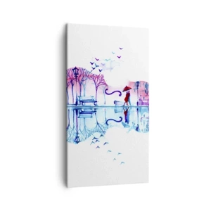 Bild auf Leinwand - Leinwandbild - Ich bringe dir ein paar Regenbögen - 45x80 cm