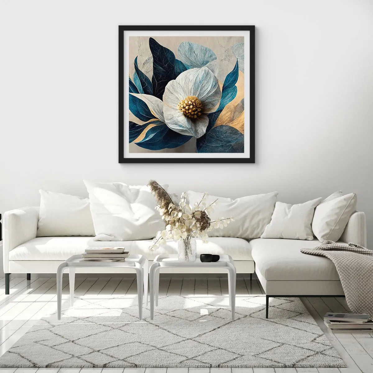 Poster in einem schwarzem Rahmen - Er hat ein Herz aus Gold - 30x30 cm