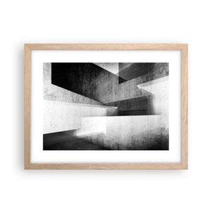 Poster in einem Rahmen aus heller Eiche - Die Raumstruktur - 40x30 cm