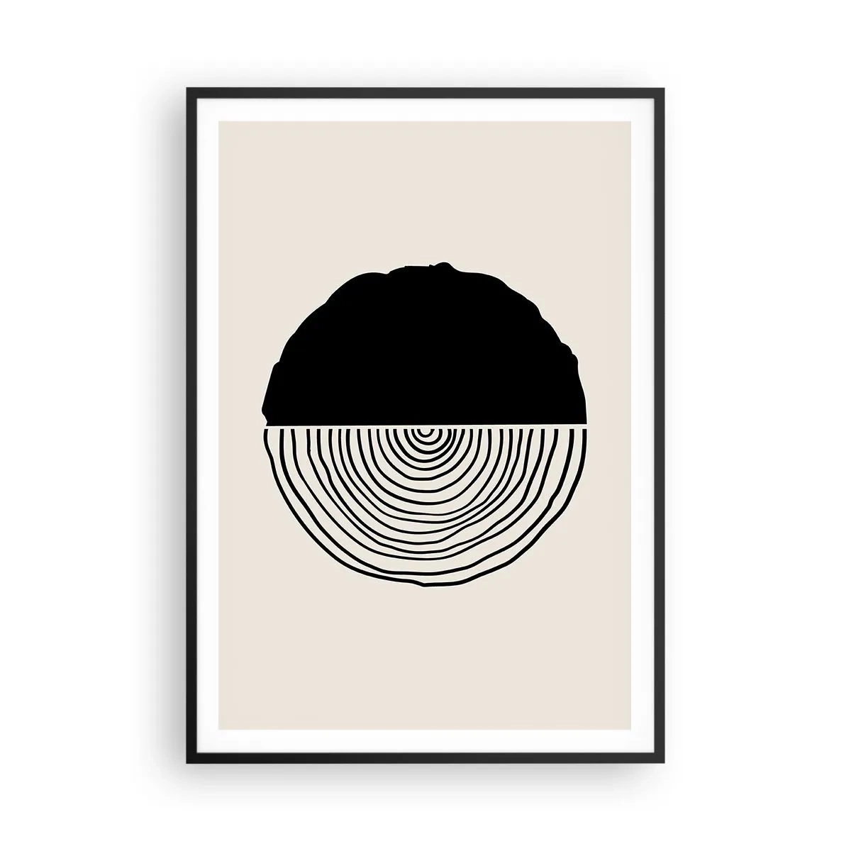 Poster in einem schwarzem Rahmen - Halb und halb - 70x100 cm