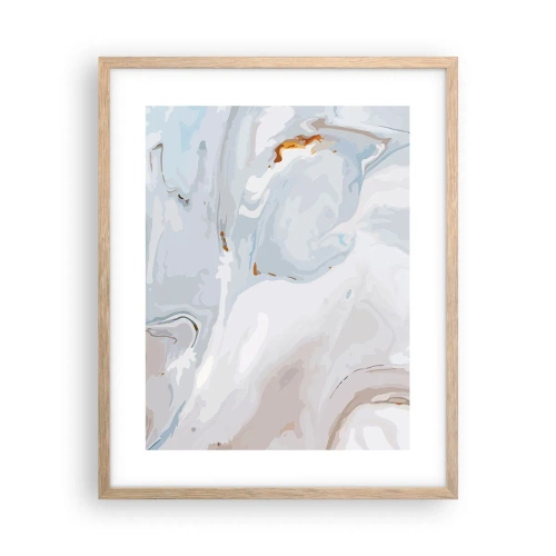 Poster in einem Rahmen aus heller Eiche - Das Weiß wird erhoben - 40x50 cm
