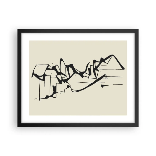 Poster in einem schwarzem Rahmen - Vielleicht eine Landschaft - 50x40 cm