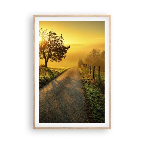 Poster in einem Rahmen aus heller Eiche - Honig-Nachmittag - 61x91 cm