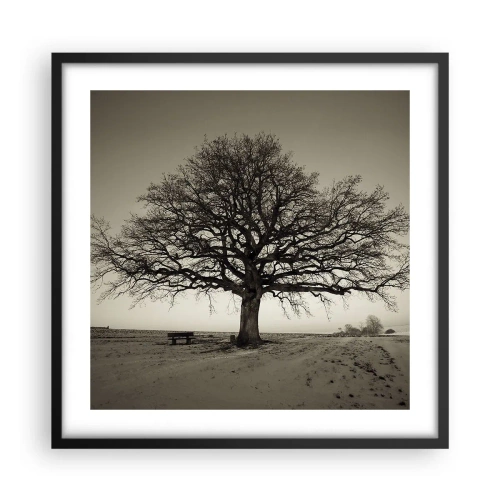 Poster in einem schwarzem Rahmen - Von hier zu Ewigkeit - 50x50 cm