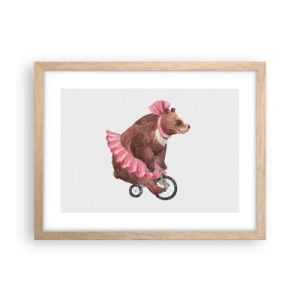 Poster in einem Rahmen aus heller Eiche - Was für ein Affentheater! - 40x30 cm