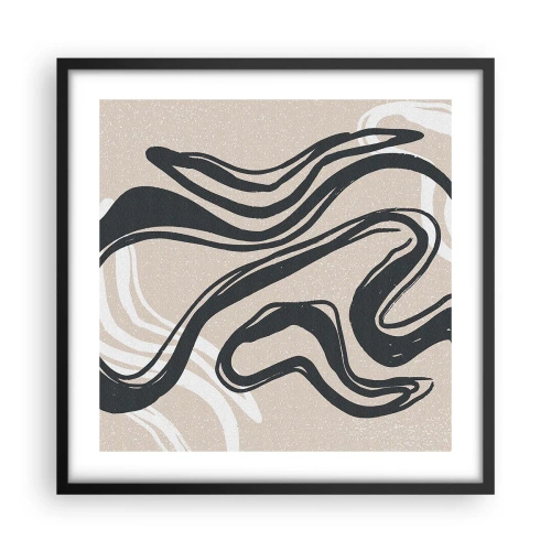 Poster in einem schwarzem Rahmen - Vervielfachter Ausdruck - 50x50 cm