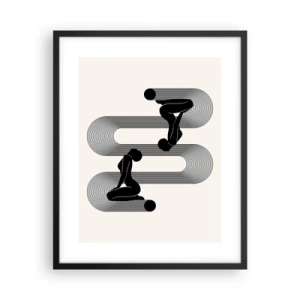 Poster in einem schwarzem Rahmen - Sinnliche Symmetrie - 40x50 cm