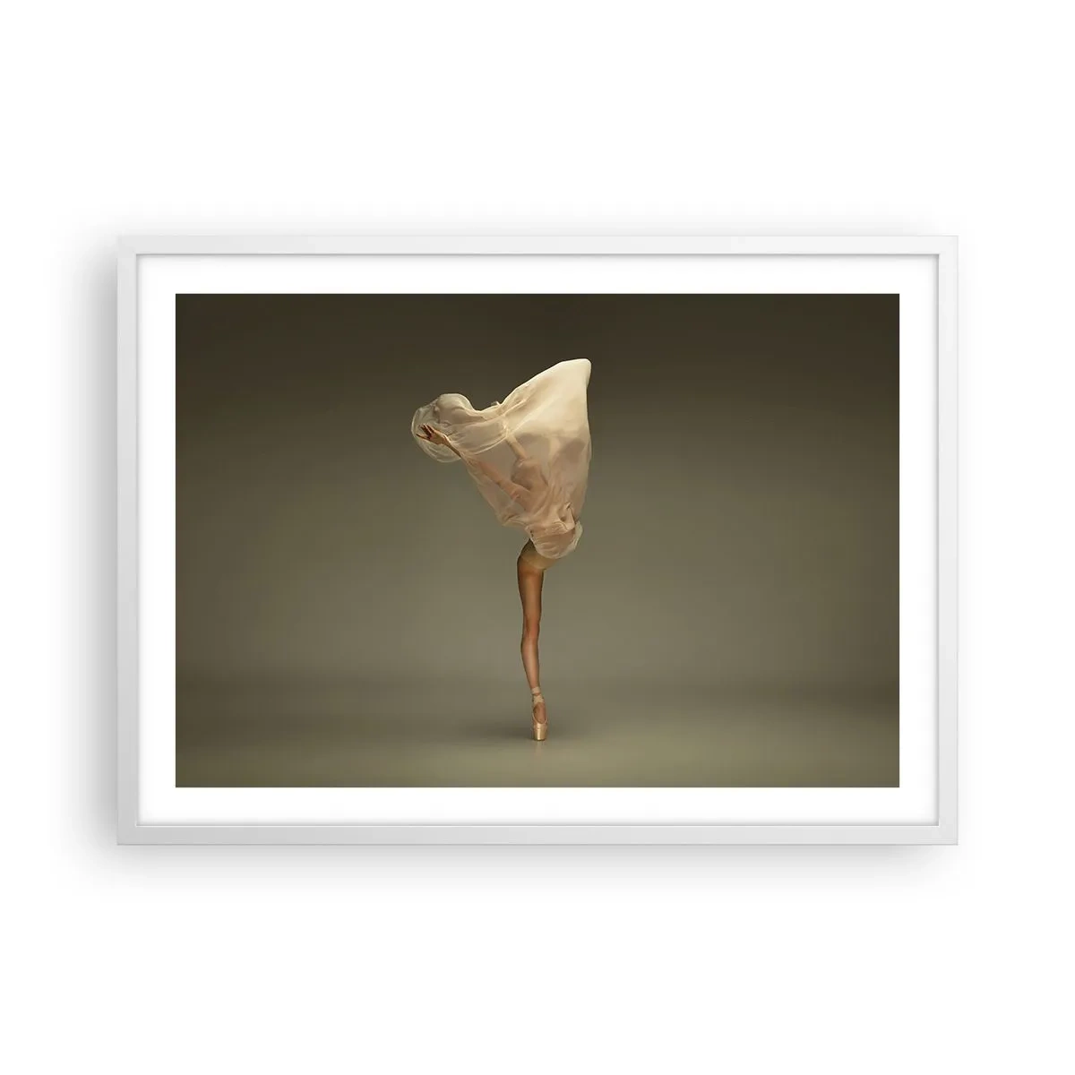 Poster in einem weißen Rahmen - Es wird bald auffliegen - 70x50 cm