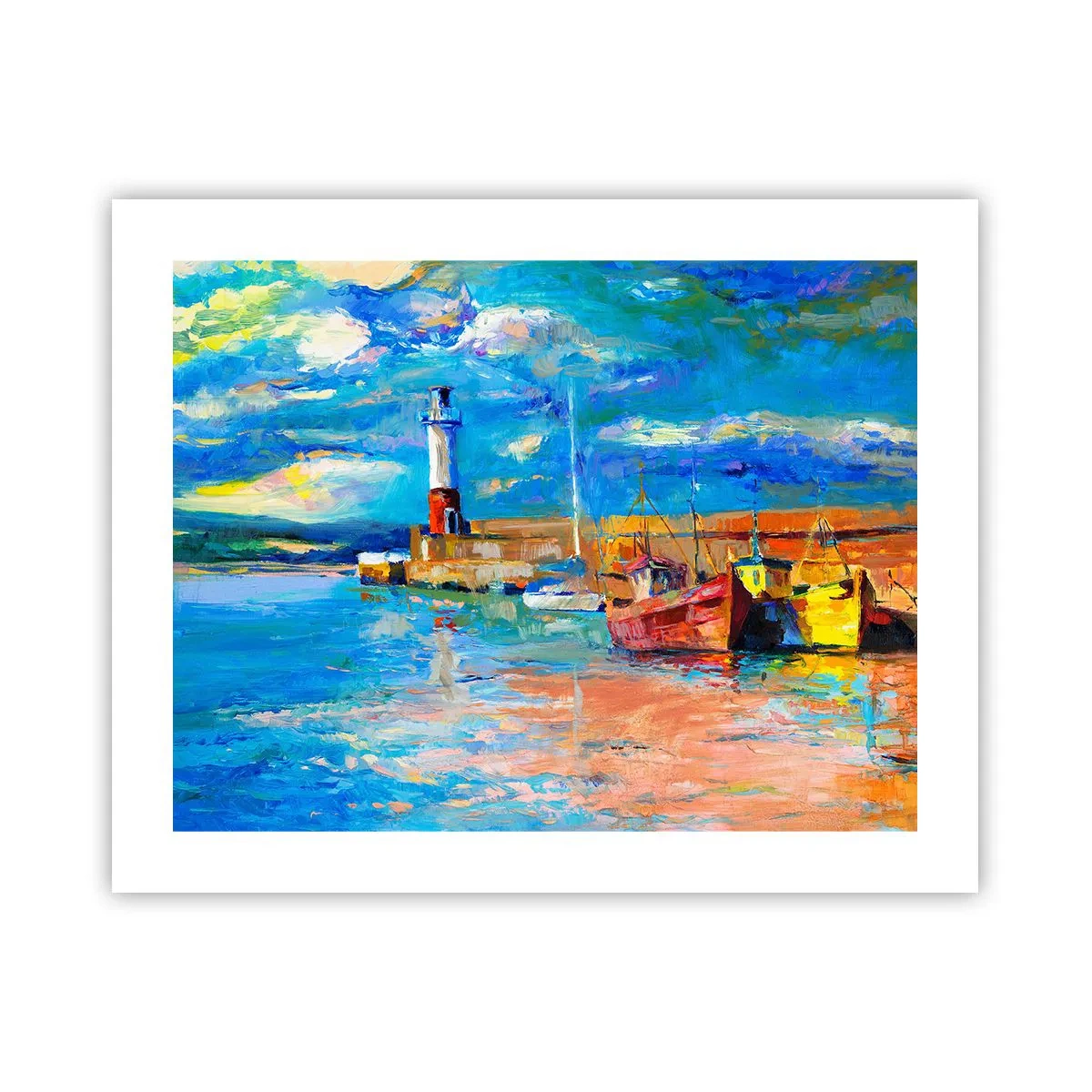 Poster - Ein Nachmittag in der Regenbogenbucht - 50x40 cm