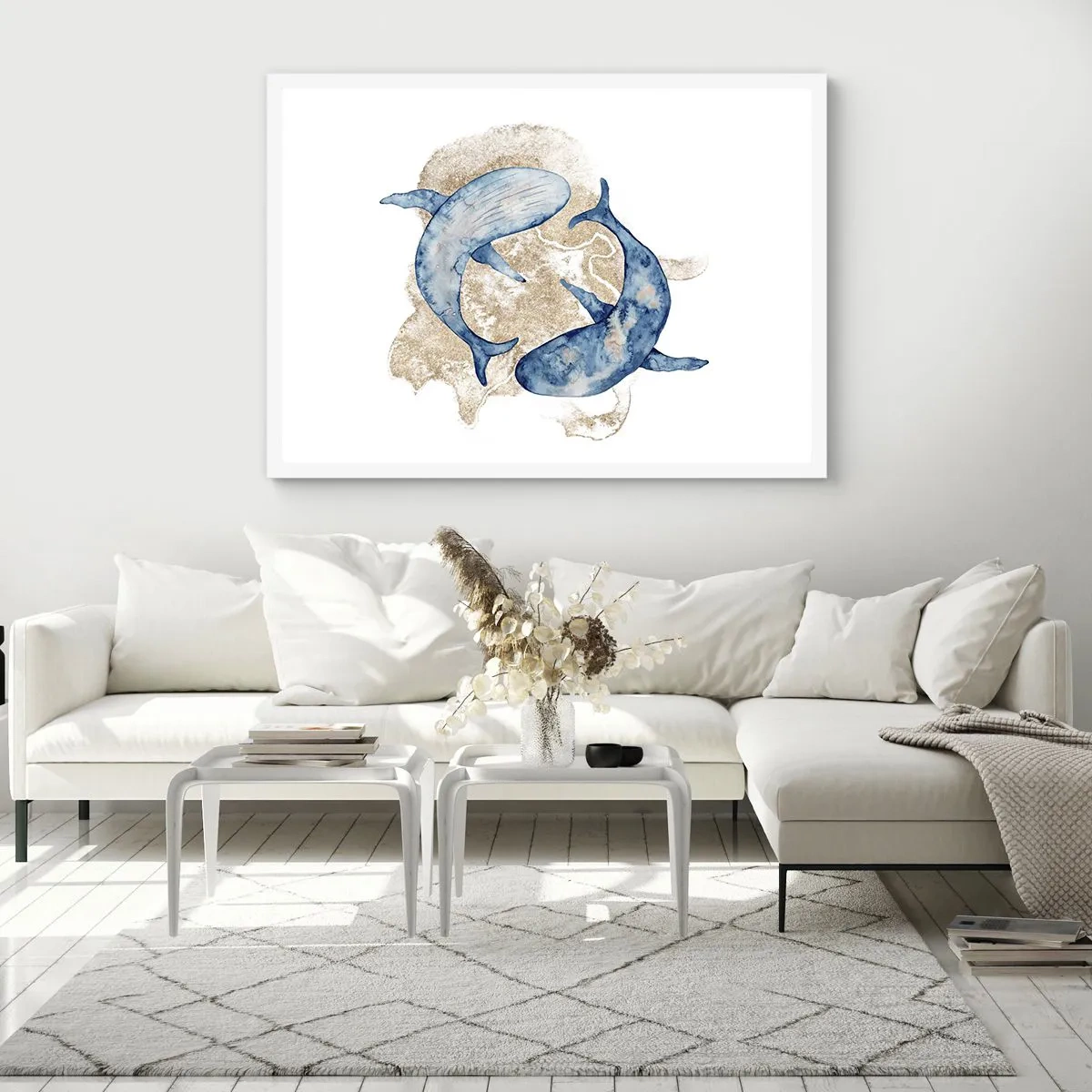 Poster in einem weißen Rahmen - Freundschaft oder Liebe? - 70x50 cm