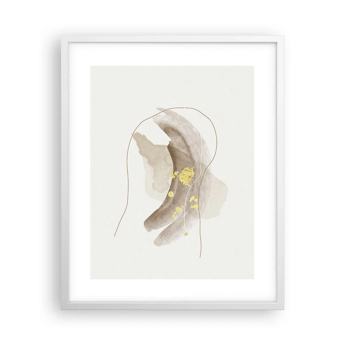 Poster in einem weißen Rahmen - Im Weltraum begegnet - 40x50 cm