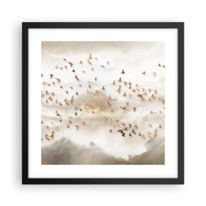 Poster in einem schwarzem Rahmen - Es ist schon die Zeit… - 40x40 cm