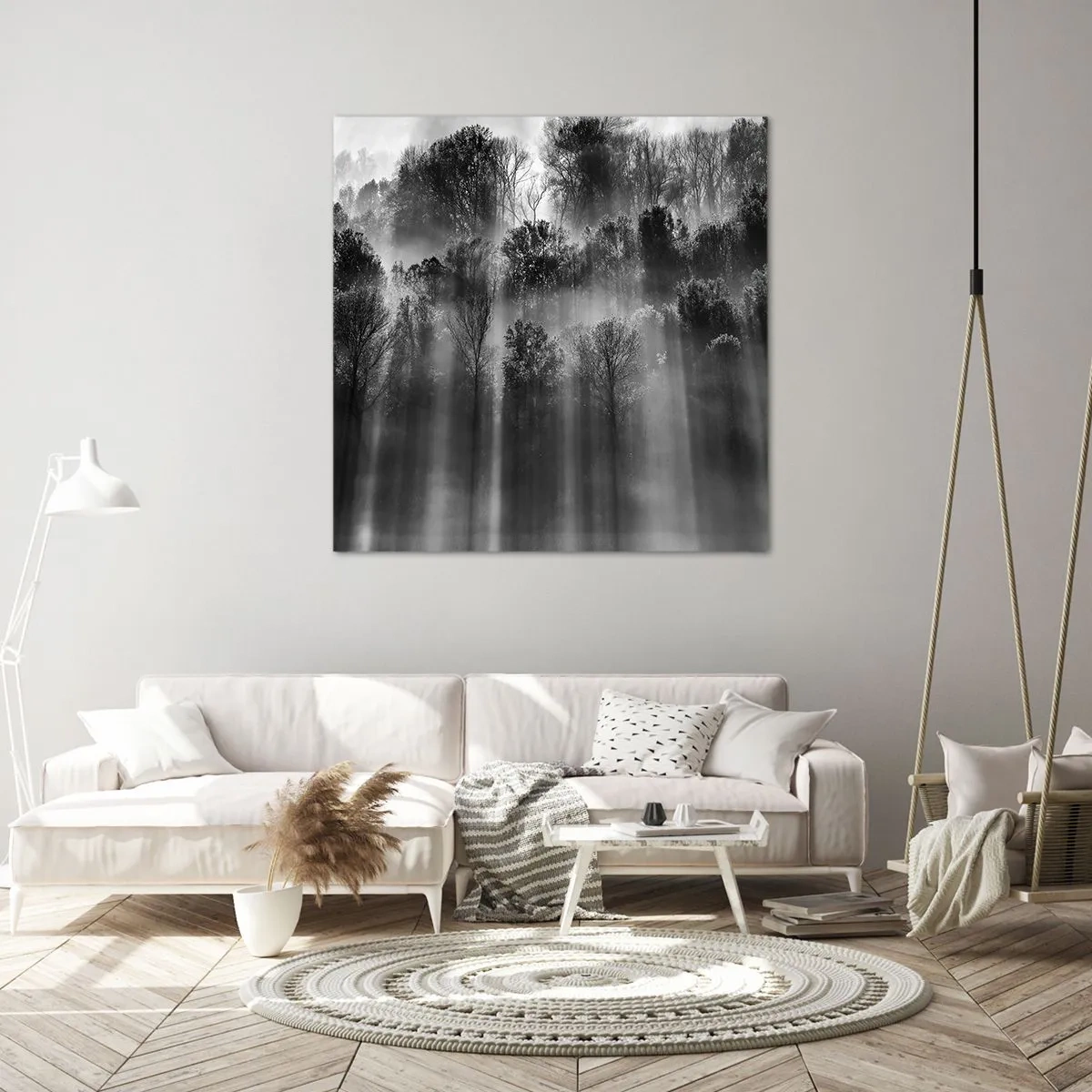 Bild auf Leinwand - Leinwandbild - In Lichtstrahlen - 50x50 cm