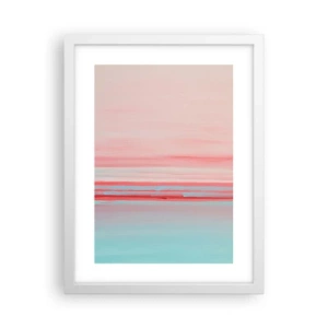 Poster in einem weißen Rahmen - Abstraktion im Morgengrauen - 30x40 cm