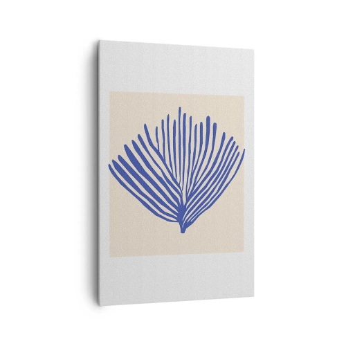 Bild auf Leinwand - Leinwandbild - Blauer Fächer - 80x120 cm