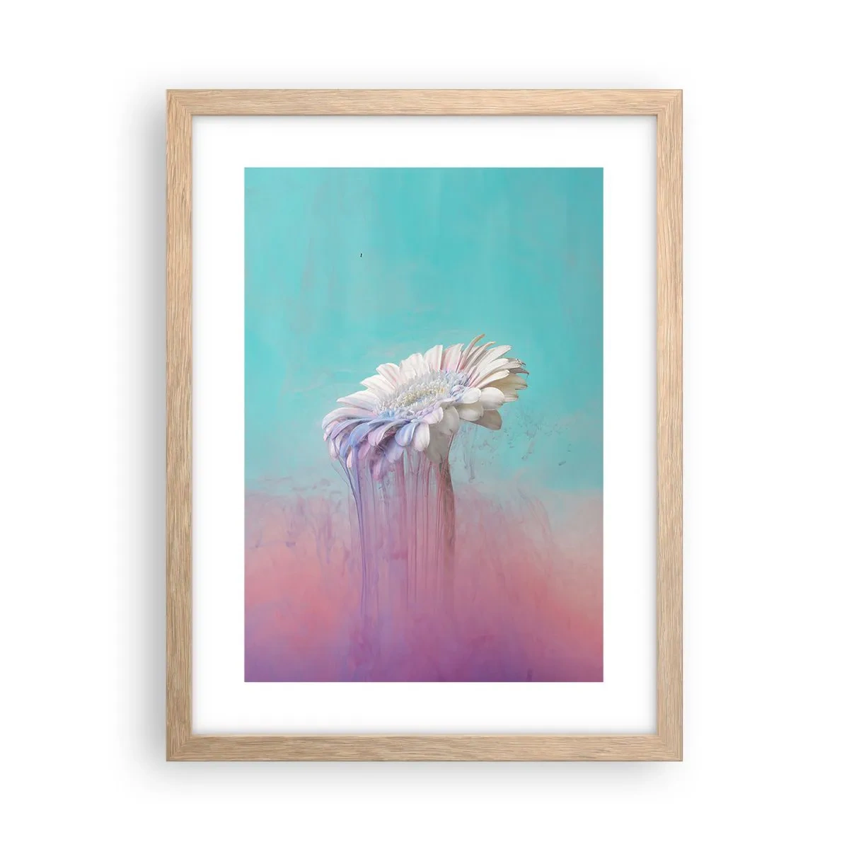 Poster in einem Rahmen aus heller Eiche - Blumenunterwelt - 30x40 cm