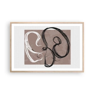 Poster in einem Rahmen aus heller Eiche - Komposition – die Suche nach Fülle - 91x61 cm