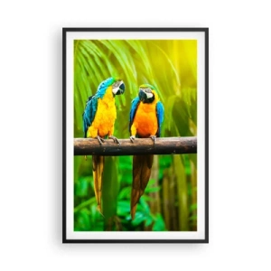 Poster in einem schwarzem Rahmen - Und hast du gehört, dass sie ...? - 61x91 cm