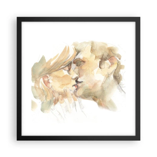 Poster in einem schwarzem Rahmen - Hälfte gefunden? - 40x40 cm