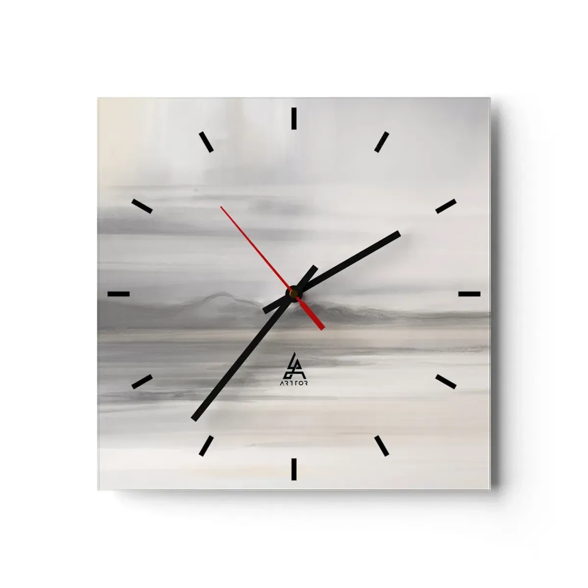 Wanduhr - Glasuhr - Nachdenkliche Distanz - 40x40 cm