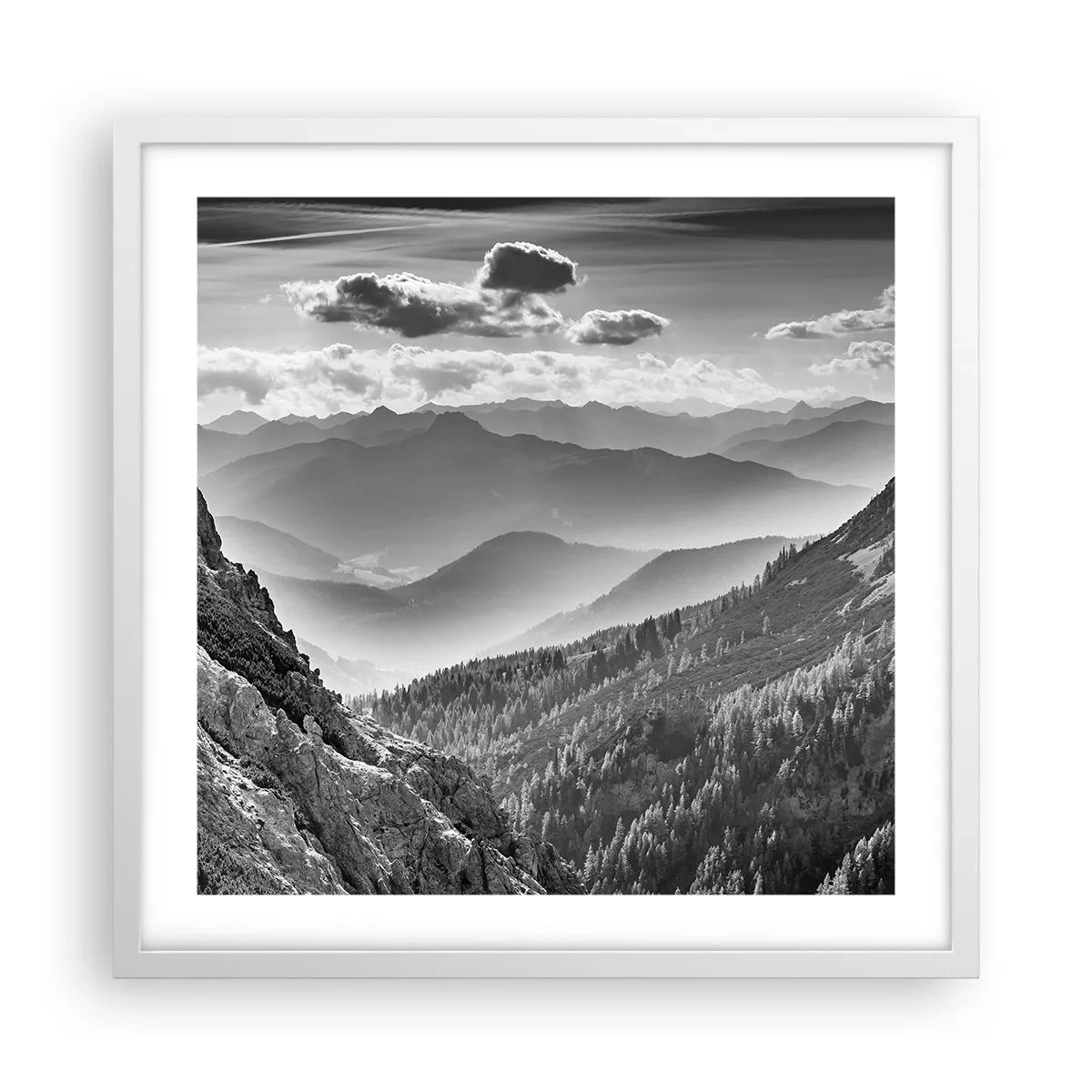 Poster in einem weißen Rahmen - Bis zum Horizont - 50x50 cm