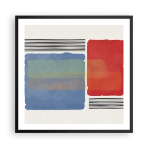 Poster in einem schwarzem Rahmen - Der Geist und der Buchstabe der Geometrie - 60x60 cm