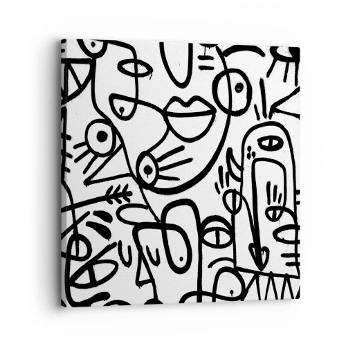 Bild auf Leinwand - Leinwandbild - Gesichter und Luftspiegelungen - 30x30 cm