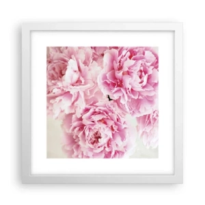 Poster in einem weißen Rahmen - In rosa Glamour - 30x30 cm