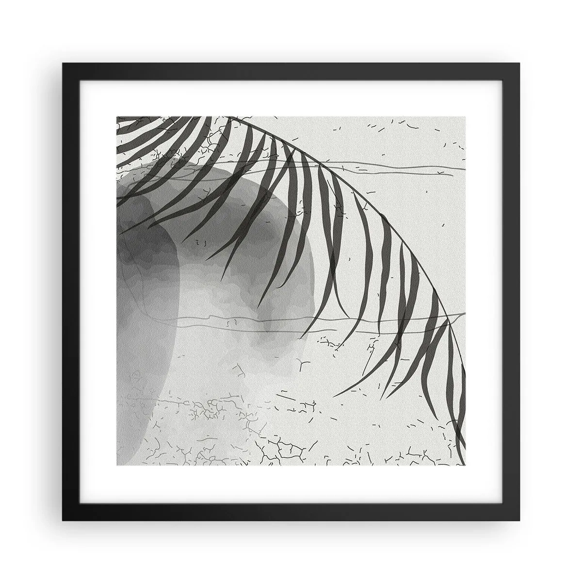 Poster in einem schwarzem Rahmen - Subtile Exotik der Natur - 40x40 cm