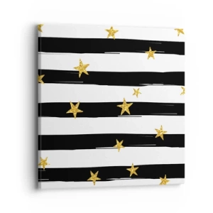 Bild auf Leinwand - Leinwandbild - Wir wurden alle unter einem glücklichen Stern geboren - 40x40 cm