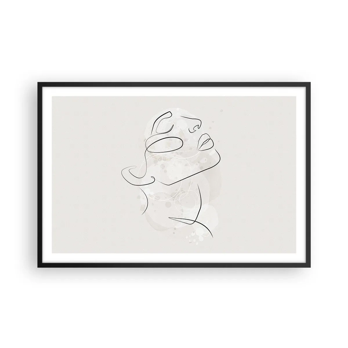 Poster in einem schwarzem Rahmen - Die Umrisse eines Traums - 91x61 cm