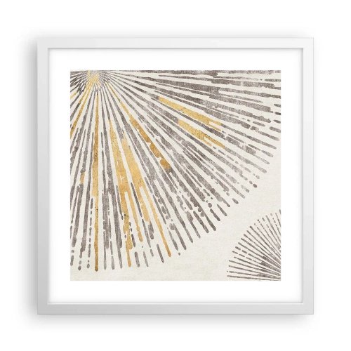 Poster in einem weißen Rahmen - Schönheit des Strahls - 40x40 cm