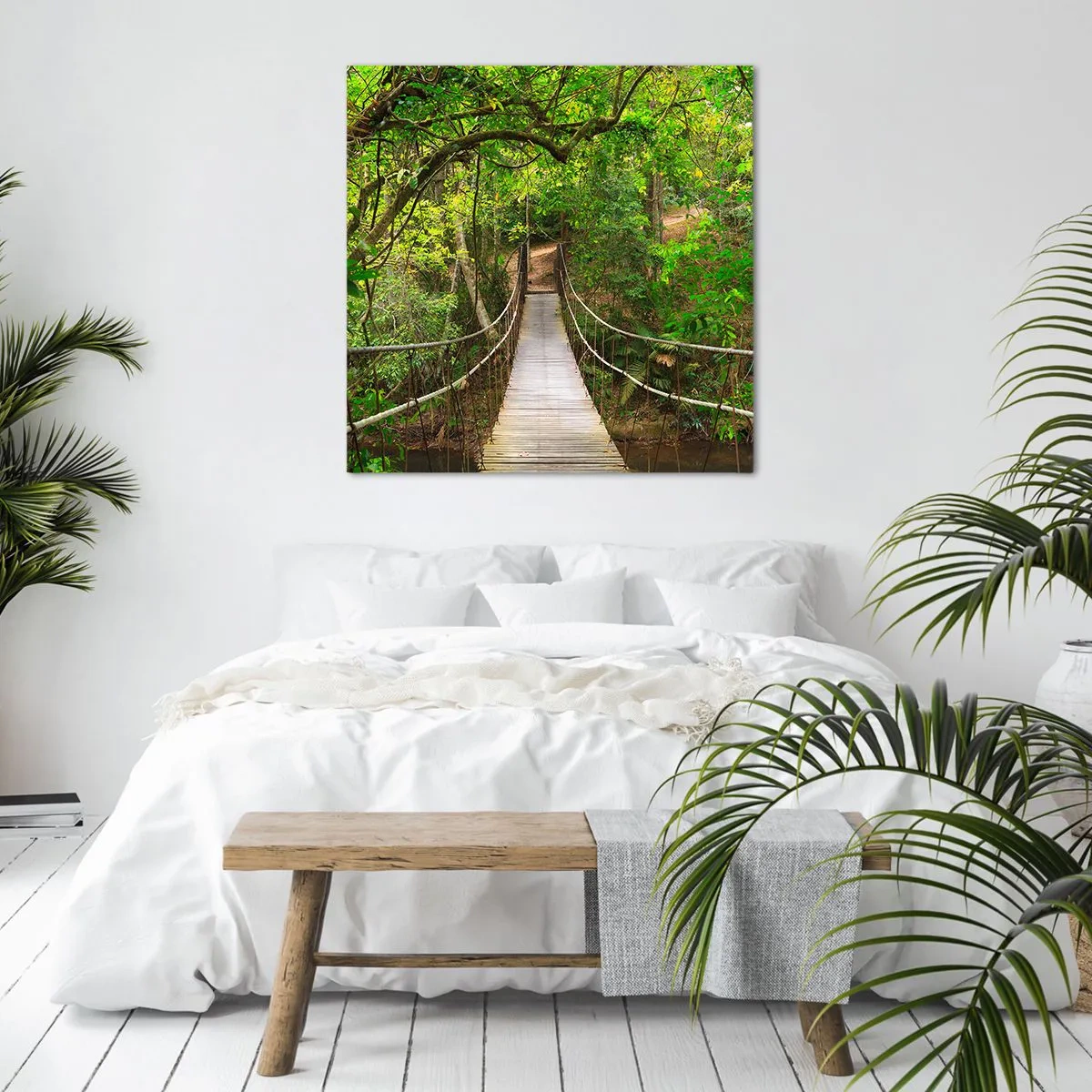 Bild auf Leinwand - Leinwandbild - Denn im Garten gibt es eine Schlingpflanze - 30x30 cm