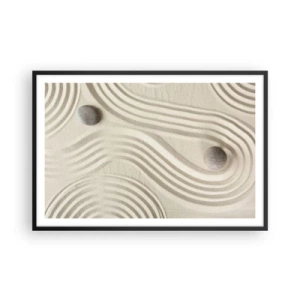 Poster in einem schwarzem Rahmen - Ein Hauch von Wärme - 91x61 cm