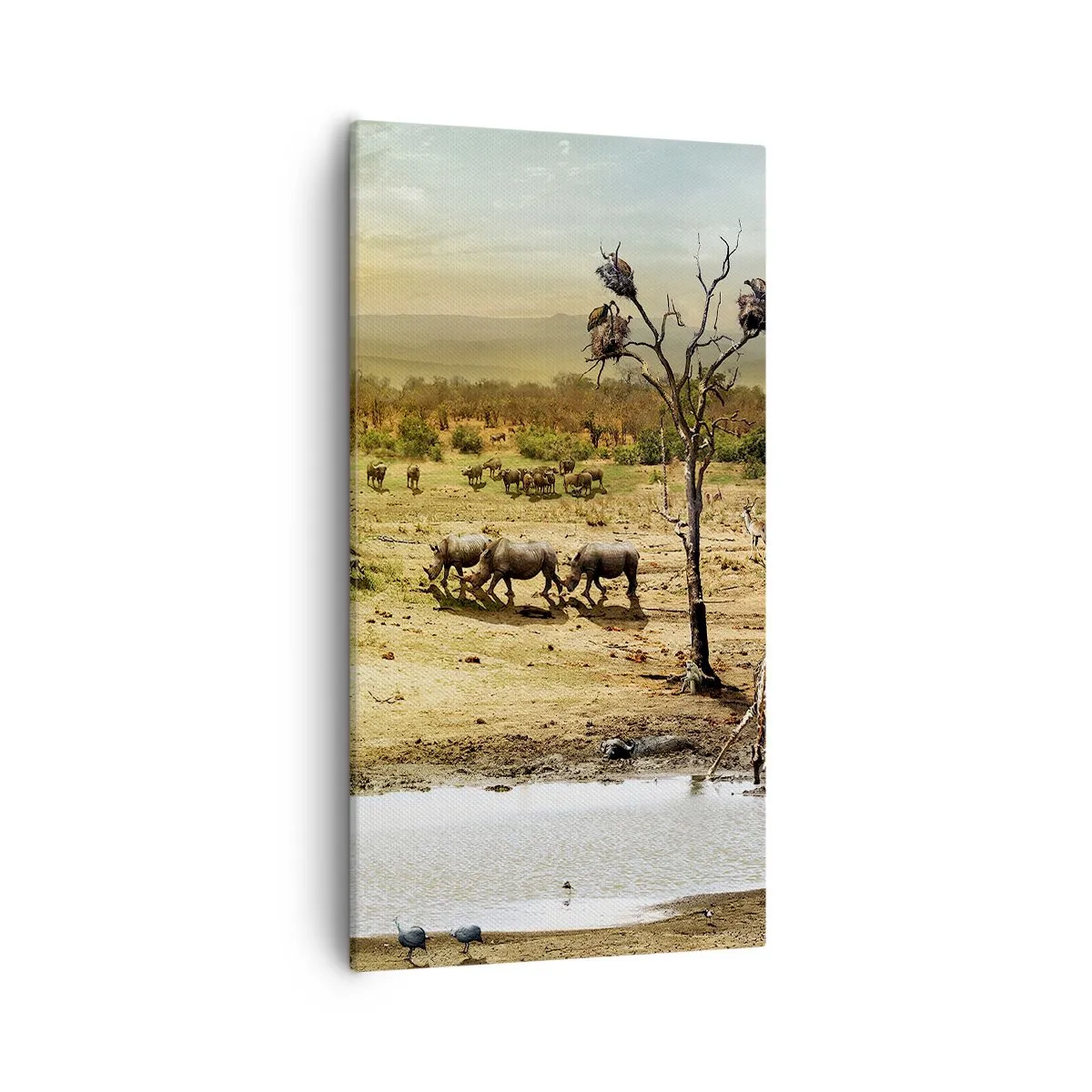 Bild auf Leinwand - Leinwandbild - Ein Fluss floss aus Eden ... - 55x100 cm