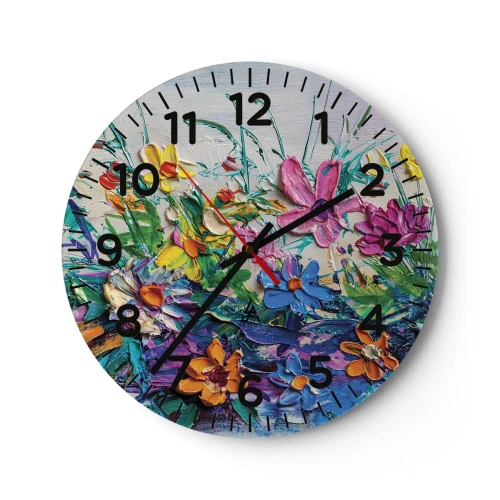 Wanduhr - Glasuhr - Überhaupt kein Stillleben - 30x30 cm